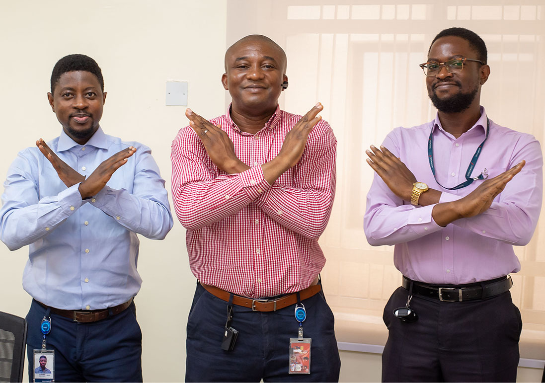 IWD 2022 - Gentlemen of The Switch pose to #BreakTheBias
