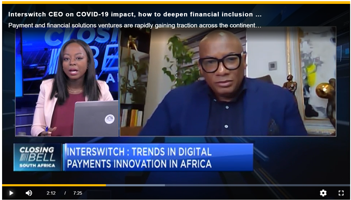 Interswitch CEO on COVID-19 impact, how to deepen financial inclusion in Africa