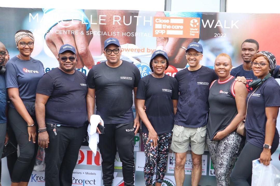 Interswitch GMD and staff at the Cancer Walk organised by Marcelle Ruth Cancer Centre