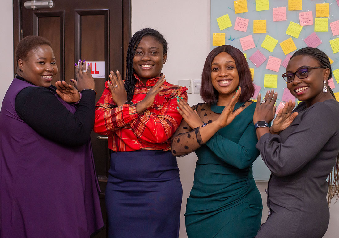 IWD 2022 - Ladies of The Switch pose to #BreakTheBias