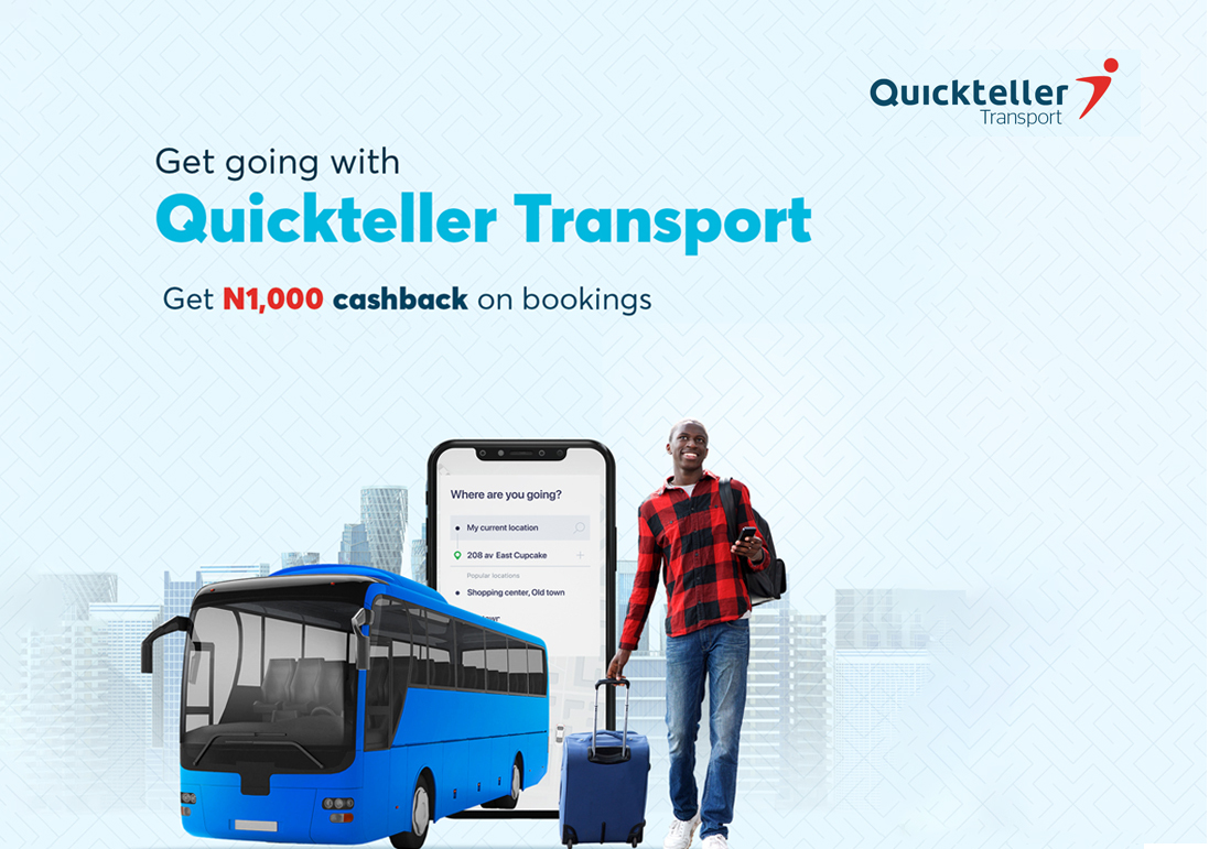 Get 1,000 back on every booking with Quickteller Travels.