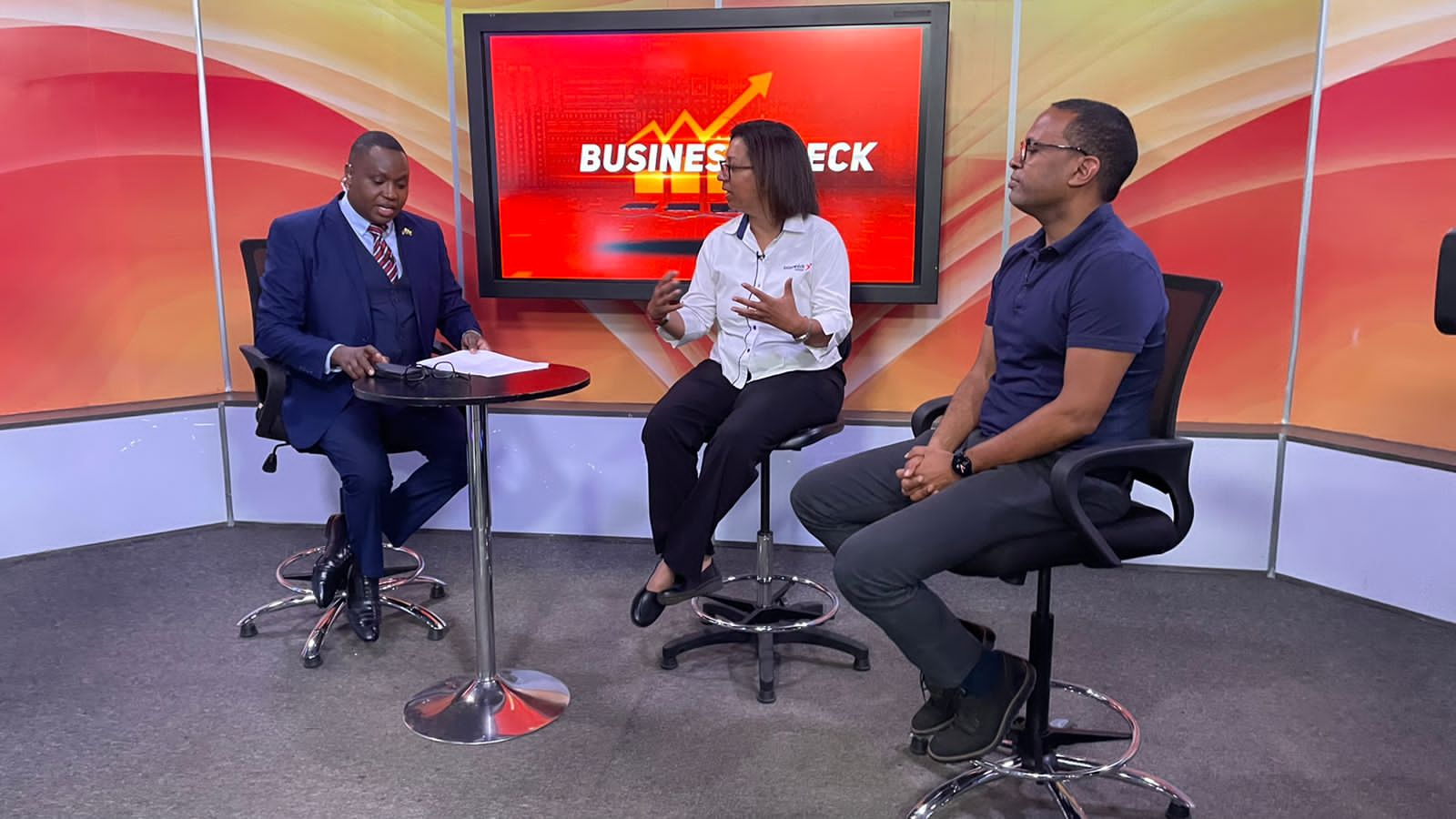 Country General Manager for Interswitch Kenya Romana Rajpul and Jack Ngari, MD Microsoft Africa Development Centre in an exclusive interview.